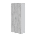 Kit Mobile Multiuso 2 Ante 80x37xH182 cm Bianco Cemento
