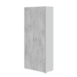 Kit Mobile Multiuso 2 Ante 80x37xH182 cm Bianco Cemento