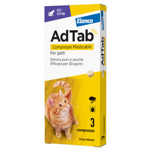 Adtab Compresse Masticabili P/Gatti 0,5-2,0 Kg