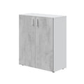 Kit Mobile Multiuso 2 Ante 80x37xH92 cm Bianco Cemento