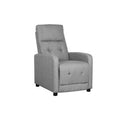 Poltrona Recliner Rey Tessuto Grigio Chiaro