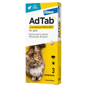 Adtab Compresse Masticabili P/Gatti 2,0-8,0 Kg