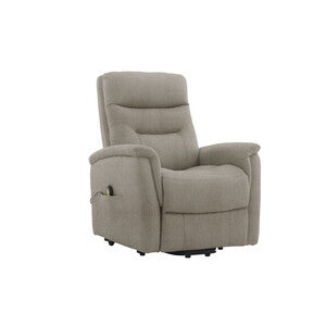 Poltrona Recliner Soft Due Motori Tessuto Beige