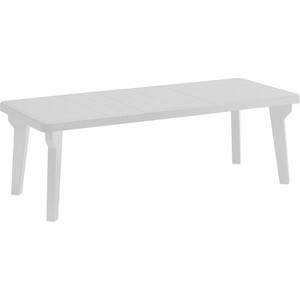 Tavolo da Giardino Bergen Allungabile 160/220x90 cm H74 Bianco