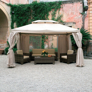 Gazebo Agadir 3x4m Alluminio Telo Ecru Air-Vent