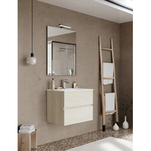 Mobile Bagno Easy 2C Sospeso 60 Rovere Ghiaccio