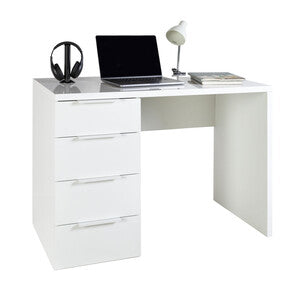 Scrivania Espresso 4 Cassetti 75x59x110 cm Bianco