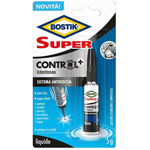 Bostik Super Control+ Adesivo Istantaneo Antigoccia Cianoacrilato 5g