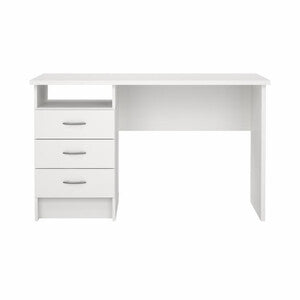 Kit Scrivania Function Plus Bianco 120x48x72 cm - 3 Cassetti e Scomparto a Giorno