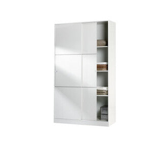 Armadio 2 Ante Scorrevoli Bianco Lucido 120x50x200 cm