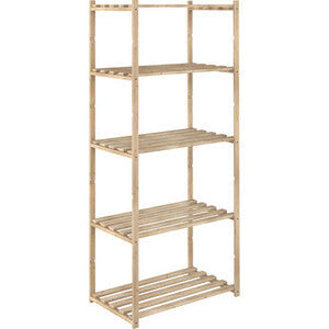 Scaffale In Pino 5 Ripiani 65X40Xh171 Cm
