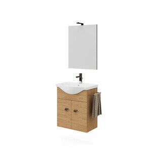 Mobile Bagno Zaffiro 2 Ante 55 Rovere Naturale