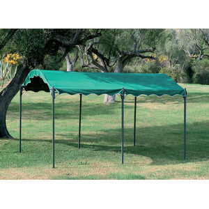 Gazebo Dubai Car Port 3x4m Acciaio Verde Foresta