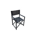 Sedia Regista Alluminio Alu Stage Nero Pieghevole