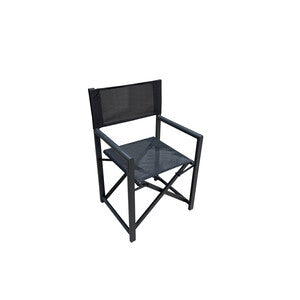 Sedia Regista Alluminio Alu Stage Nero Pieghevole