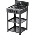Cucina 4 Fuochi 2 Mensole Bombola 49x49 cm Nero