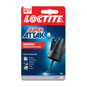 Loctite Super Attak Brush Adesivo Istantaneo con Pennello 5g Confezione 12 Pz