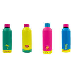 Bottiglia Fluo 0,5L Acciaio Inox 304 Assortita 4 Colori Conf. 12 Pz