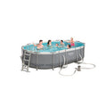 Piscina Steel Pro Max Ovale con Telaio e Pompa 488x305x107 cm 56448