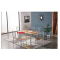 Tavolo Completo per Set con 6 Sedie 140x80cm Legno Chiaro