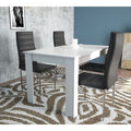 Tavolo Allungabile 110/150x80xH75cm Bianco Lucido