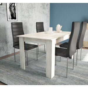 Tavolo Allungabile 110/150x80xH75cm Frassino Bianco