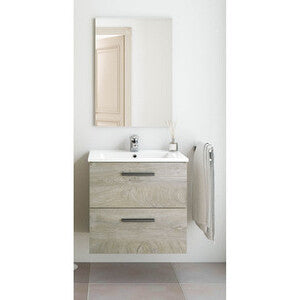 Kit Mobile Bagno Aruba 2 Cassetti 60 Sospeso Rovere Alaska