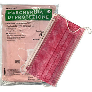 Mascherina Chirurgica Rosa 10 Pz