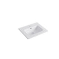 Lavabo Consolle a Filo Ceramica Bianco 61x46cm High Tide