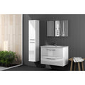 Kit Mobile Bagno Aruba 2 Cassetti 80 Sospeso Bianco Laccato