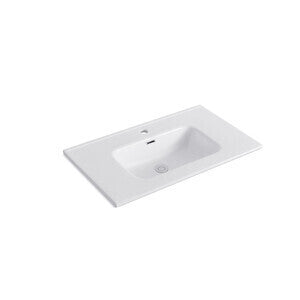 Lavabo Consolle a Filo Ceramica Bianco 81x46cm High Tide