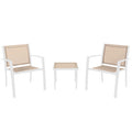 Set 3 Pz Salotto Havana Acciaio Bianco/Tortora