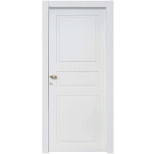 Porta Bugna 90x210 cm Laccato Bianco Reversibile con Telaio e Coprifili