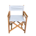 Sedia Regista Legno Acacia Pieghevole Cinema Bianco