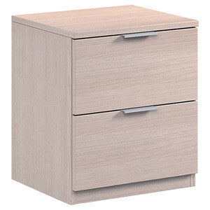 Kit Comodino 2 Cassetti Rovere Chiaro 46x38x34 cm
