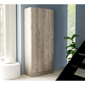 Armadio 2 Ante Rovere Platino 71x51,5x181h cm