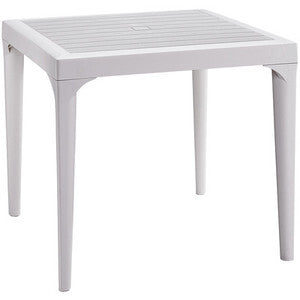 Tavolo da Giardino in Resina Malmo Bianco 80x80 cm H74