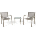 Set 3 Pz Salotto Havana Acciaio Taupe/Marrone