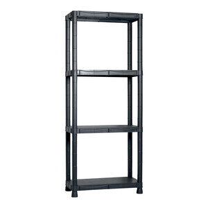 Scaffale Resina 4 Ripiani 60X30Xh143 Cm Nero