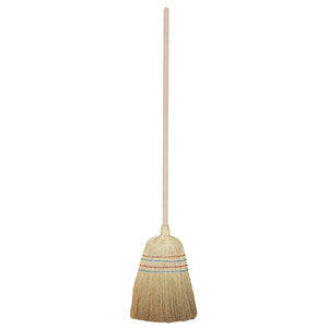 Scopa Saggina Super 36 cm 4 Cuciture con Manico Grezzo 110 cm