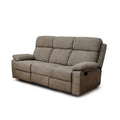 Divano Recliner 3 Posti 198 cm Beige con Schienale Reclinabile