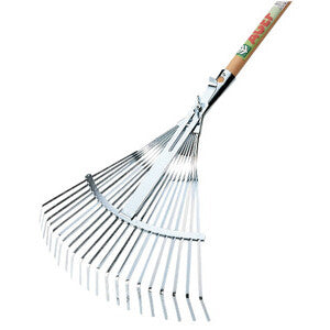 Rastrello Regolabile AGEF 21 Denti Zincati con Manico in Faggio 130 cm