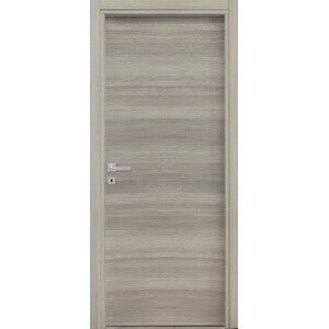 Porta Microtec 90x210 cm Rovere Grigio con Telaio MDF e Coprifili Telescopici