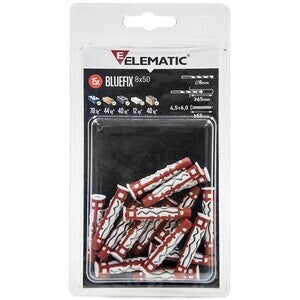 Elematic Blister Tassello Bluefix 6X35 Vite 15+15 Pz - Confezione 10 Blister