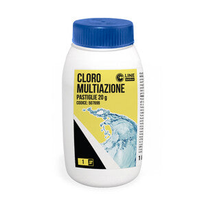 Cloro Piscina Multiazione Pastiglie 20 g 1 kg - Confezione 6 Pezzi