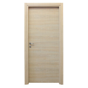 Porta Microtec Rovere Sbiancato 70x210 Telaio MDF Coprifilo Telescopico Anuba