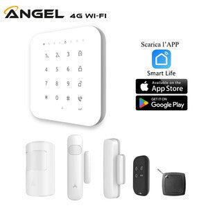 Angel Kit Antifurto Domestico 4G Wi-Fi Completo Bianco