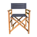 Sedia Regista Legno Acacia Pieghevole Cinema Nero