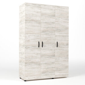 Armadio 3 Ante Bianco Venato 120x52x205 cm
