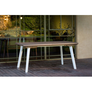 Tavolo Harmony Estensibile 160/240x100x74 cm Bianco/Cappuccino